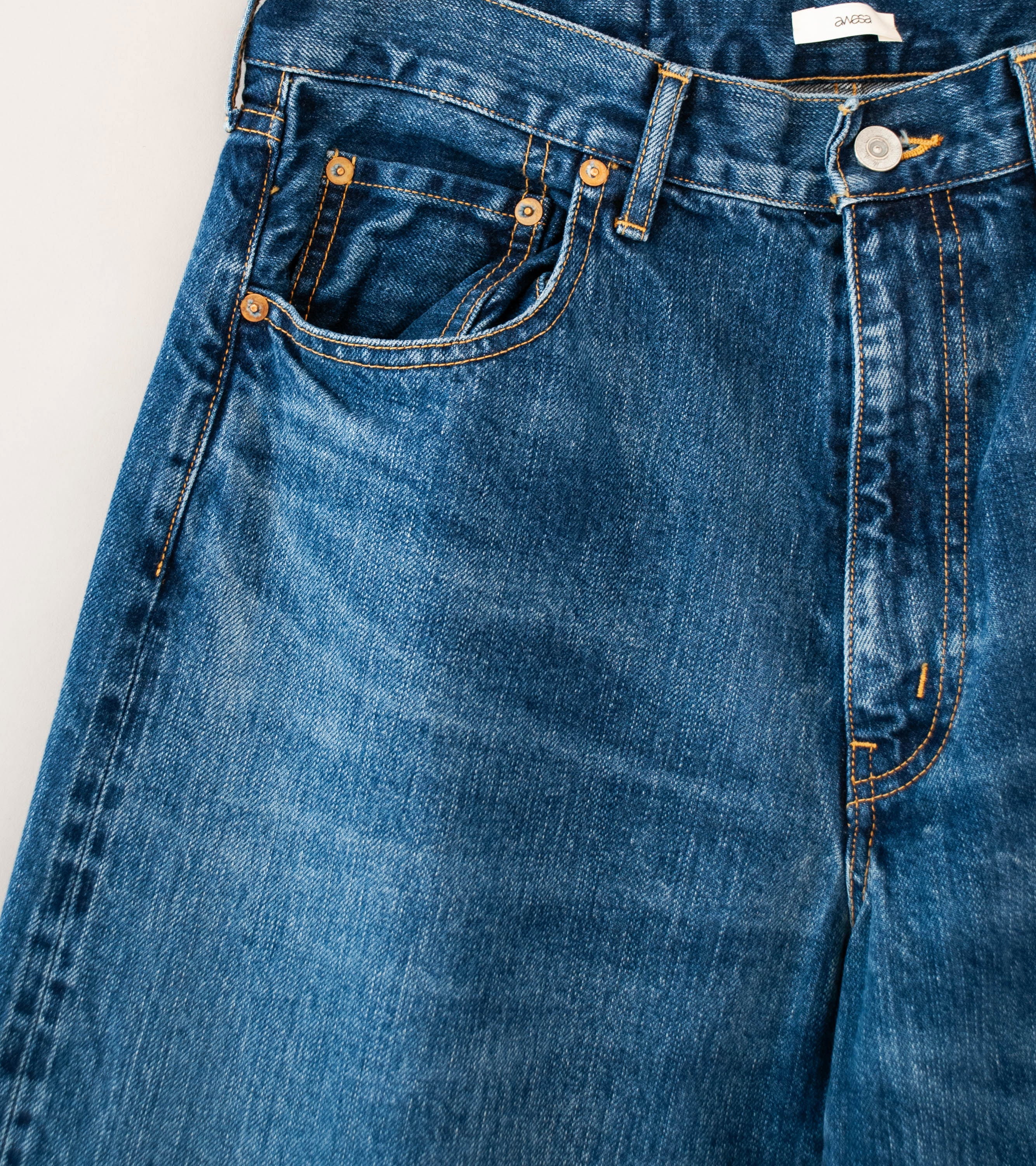Awasa 'Selvage Denim 5 Pocket Straight Pants' (Indigo) - Image 2