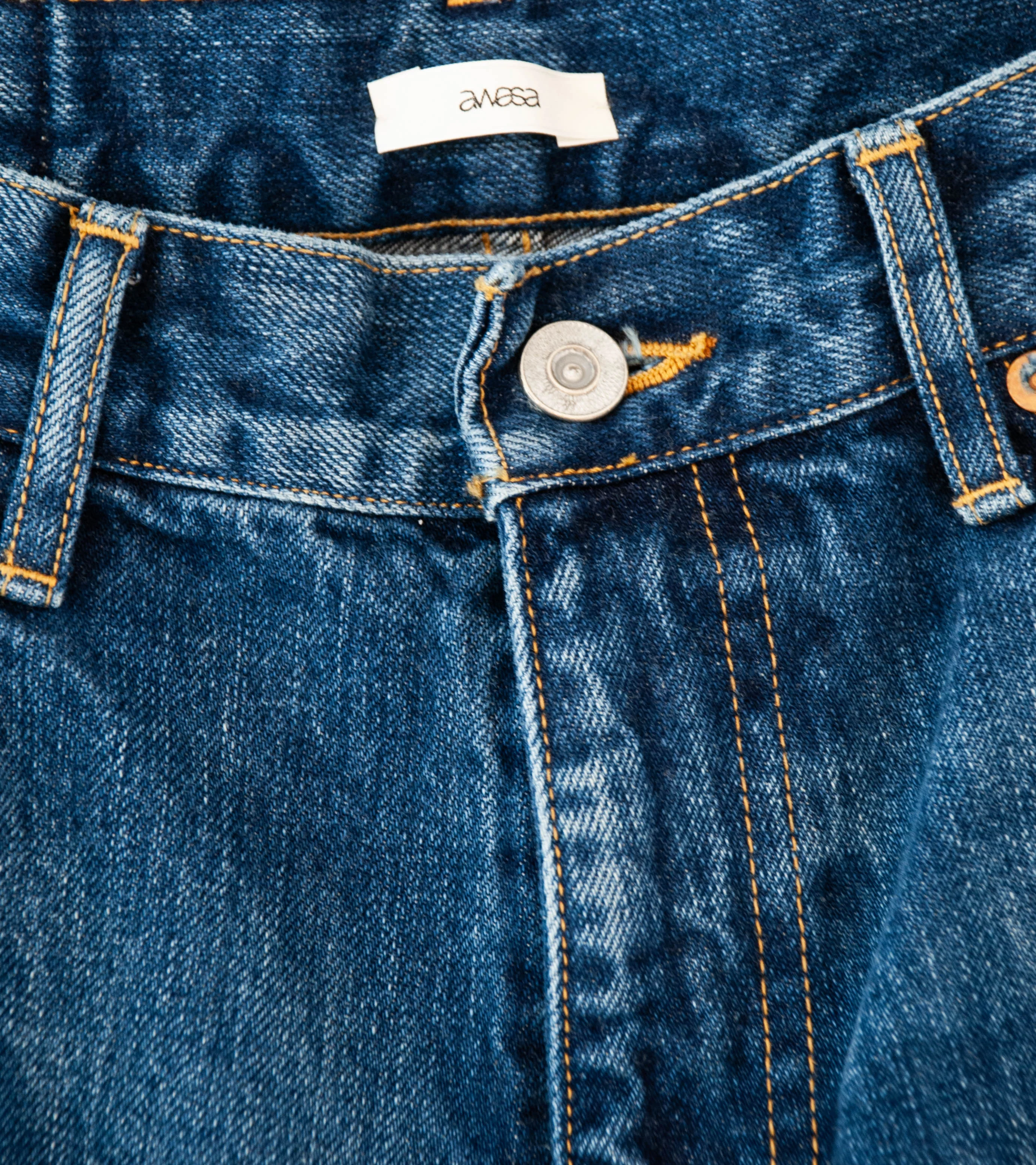 Awasa 'Selvage Denim 5 Pocket Straight Pants' (Indigo) - Image 4