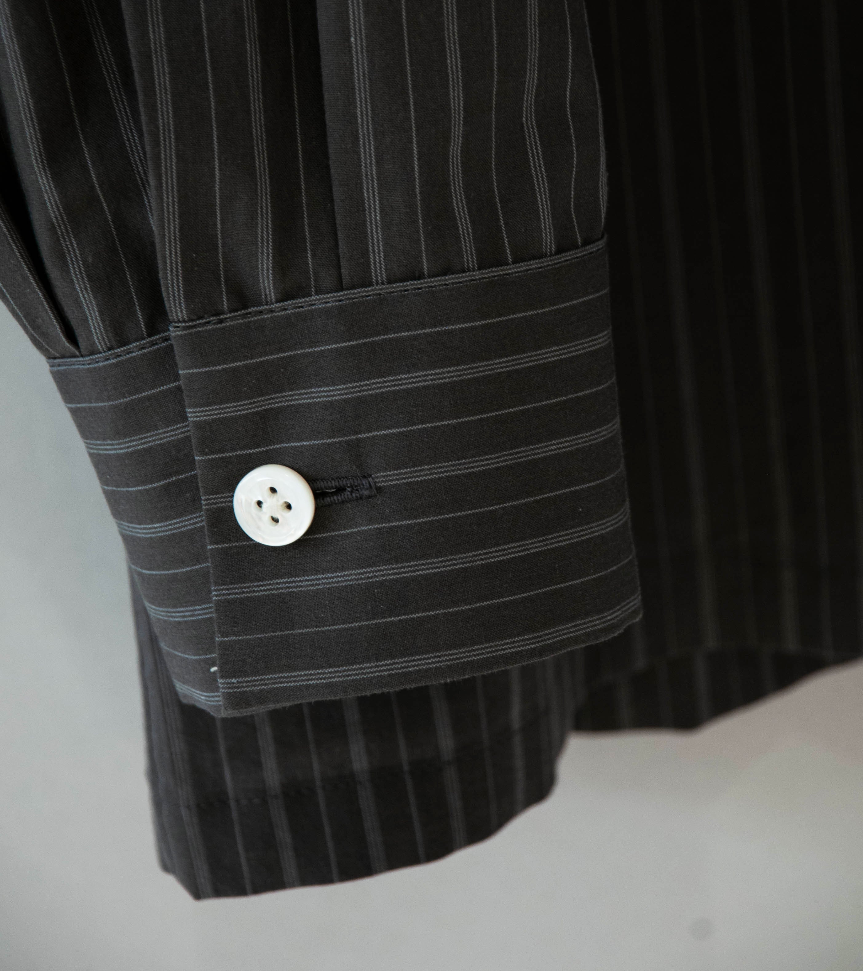 C'H'C'M' 'Reflection Shirt' (Charcoal Stripe Cotton Broadcloth) - Image 4
