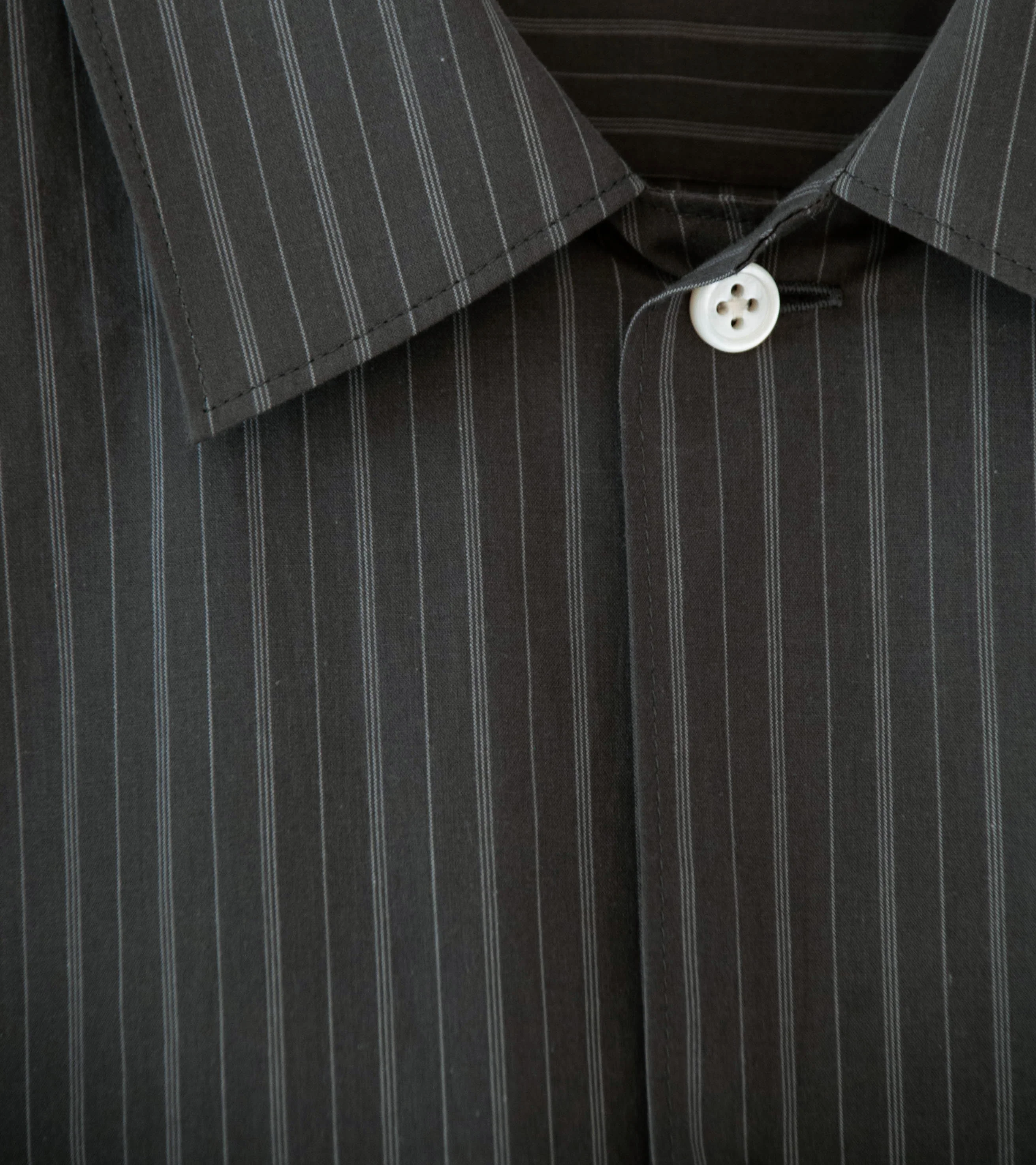 C'H'C'M' 'Reflection Shirt' (Charcoal Stripe Cotton Broadcloth) - Image 6