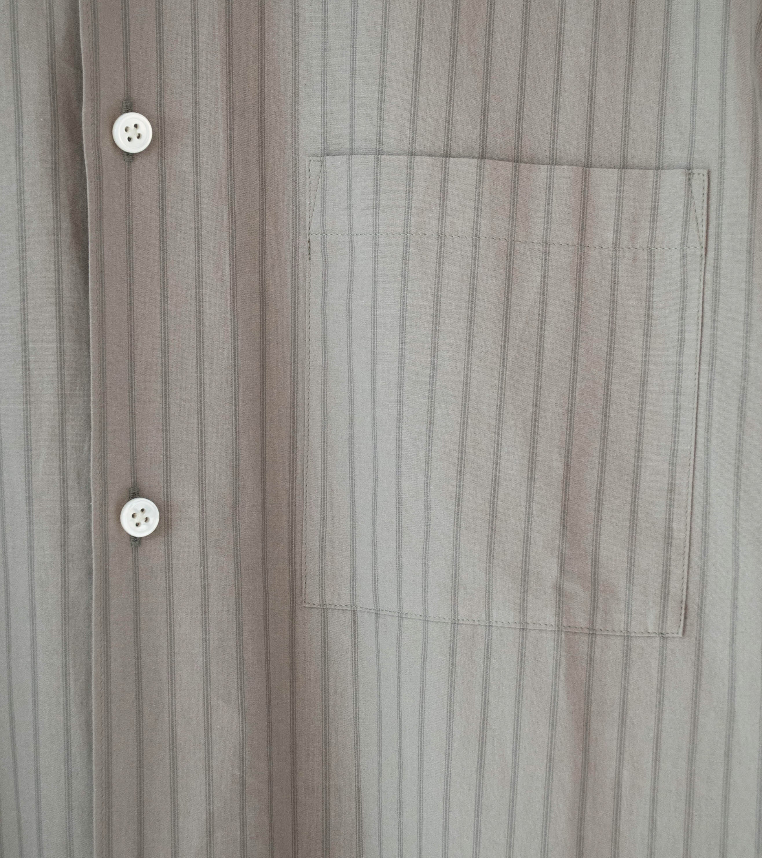 C'H'C'M' 'Reflection Shirt' (Grey Stripe Cotton Broadcloth) - Image 3