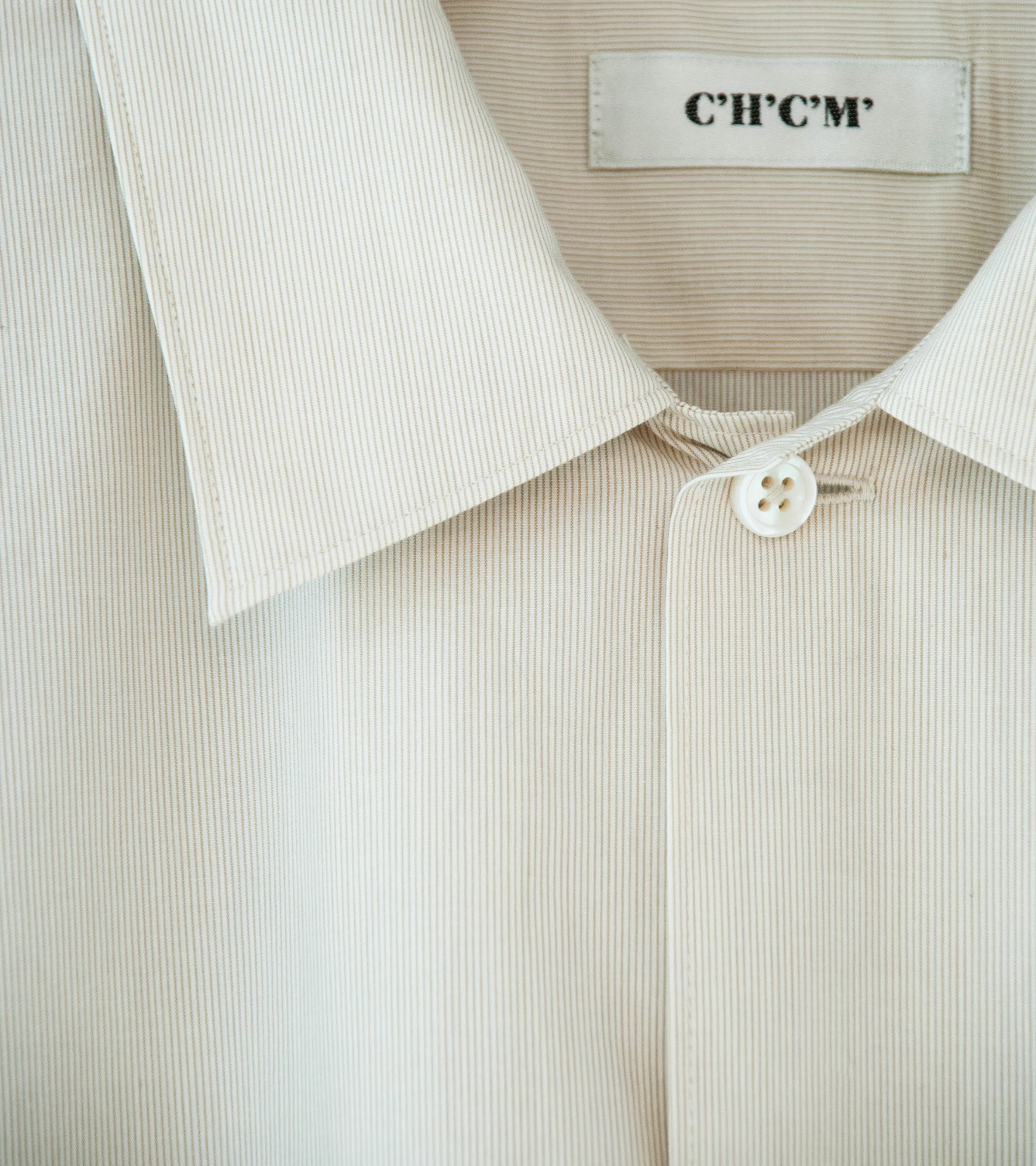 C'H'C'M' 'Reflection Shirt' (Natural Stripe Organic Cotton) - Image 7