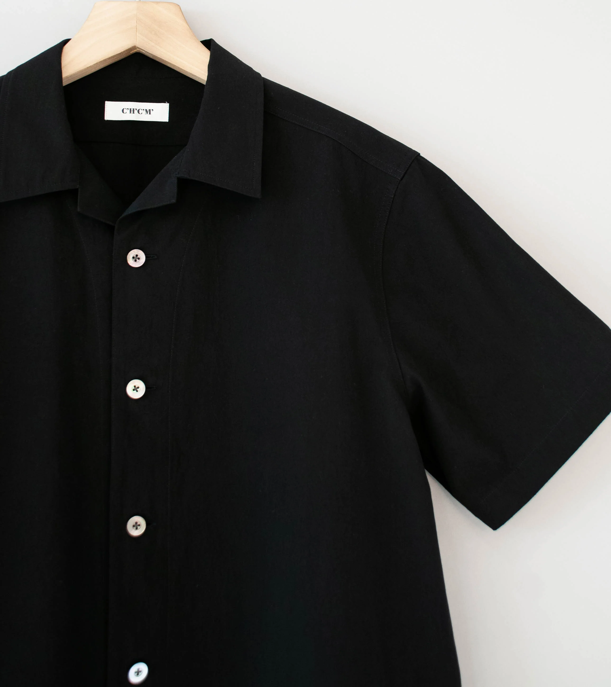 C'H'C'M' 'Short Sleeve Shirt 1' (Black Cotton) - Image 2