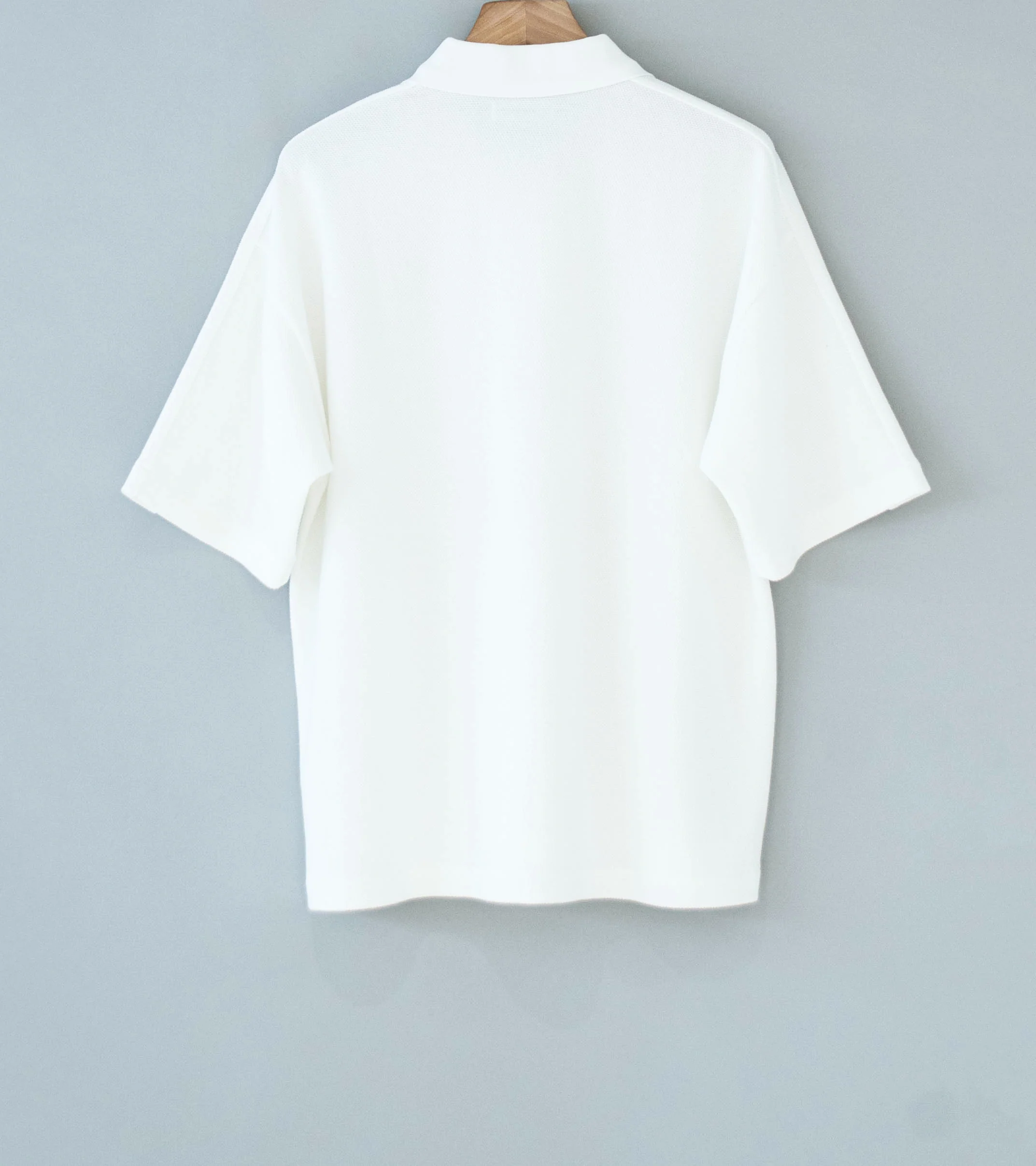 C'H'C'M' 'Zip Polo' (White Dry Touch Cotton Pique) - Image 6