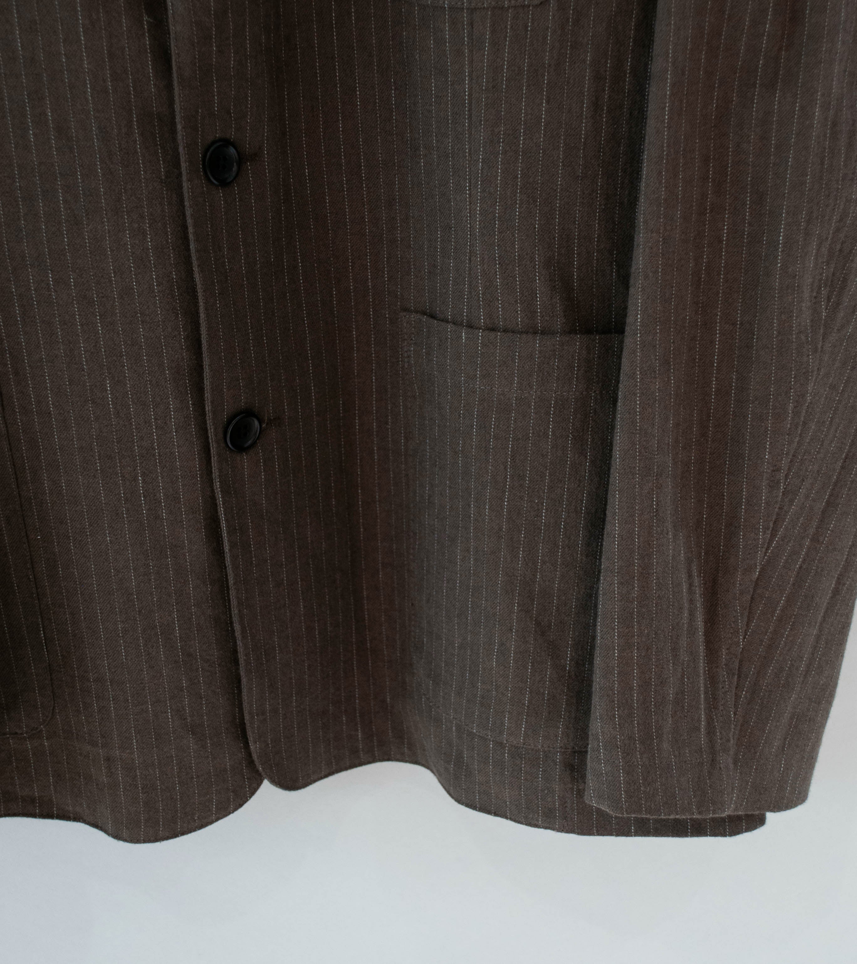 James Coward 'Carry On Jacket' (Brown Chalkstripe Wool) - Image 4
