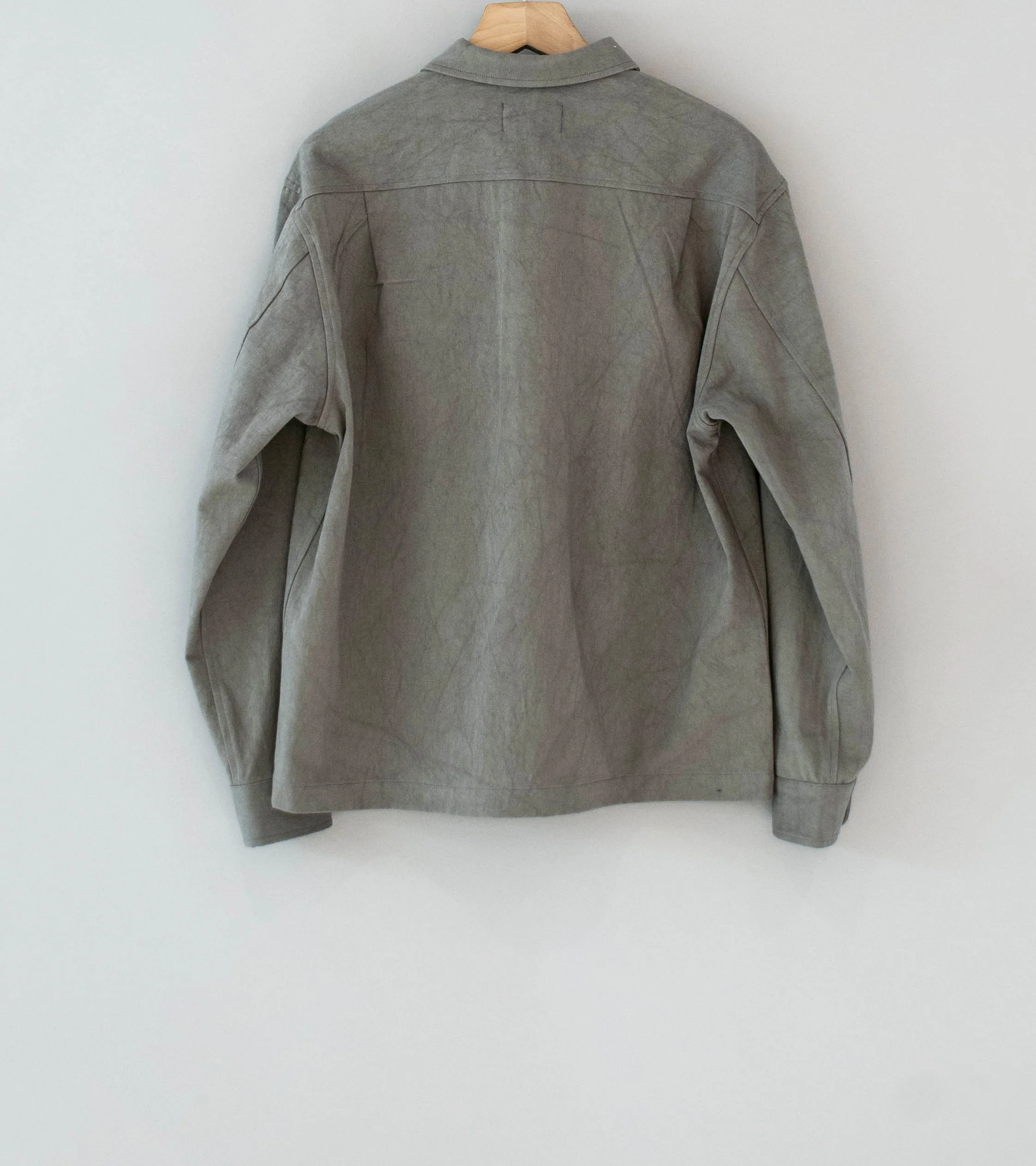 James Coward 'Travail Shirt' (Grey Satin Drum Cotton) - Image 7