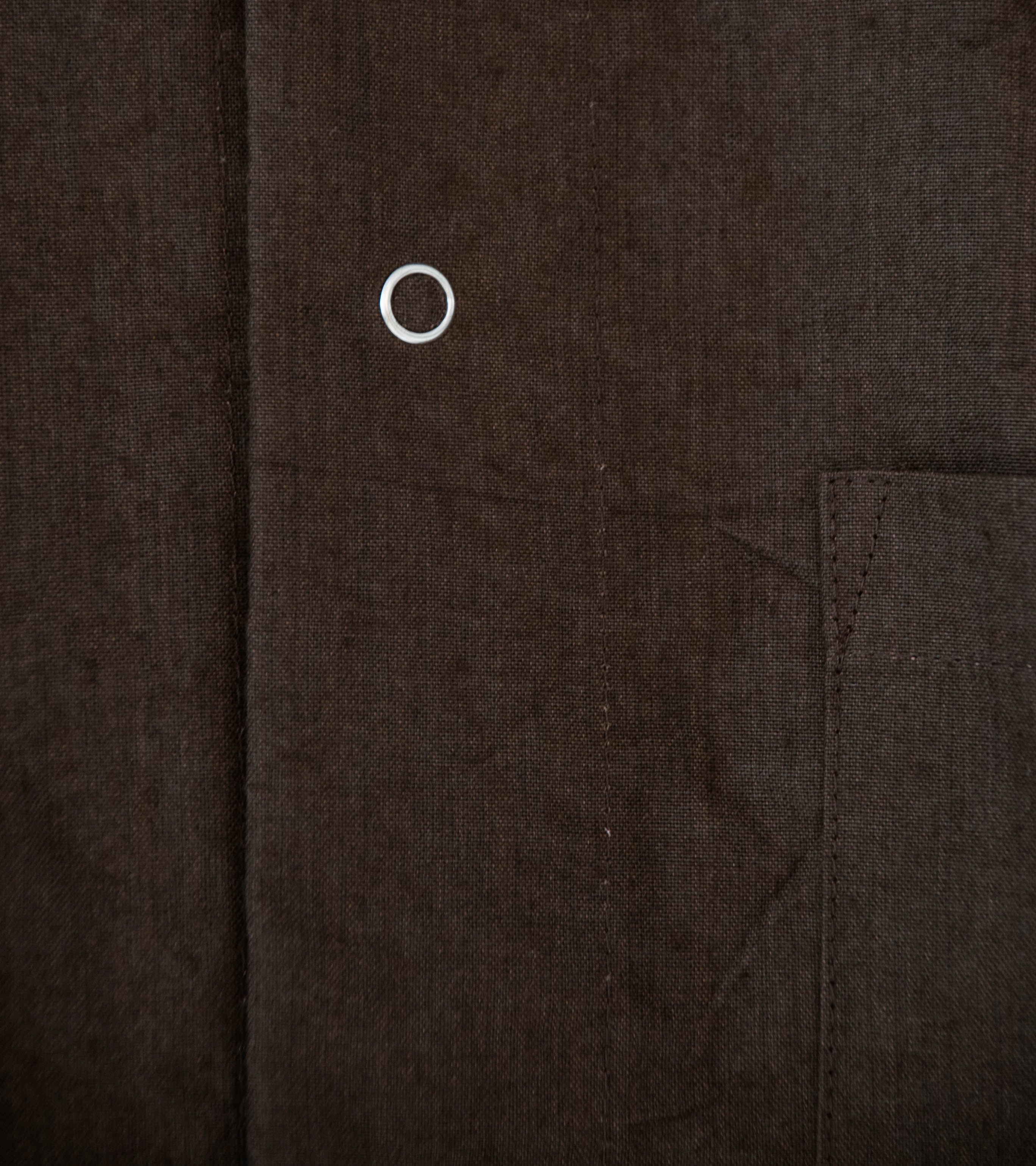 James Coward 'Workshop Shirt' (Brown Linen Washi) - Image 6