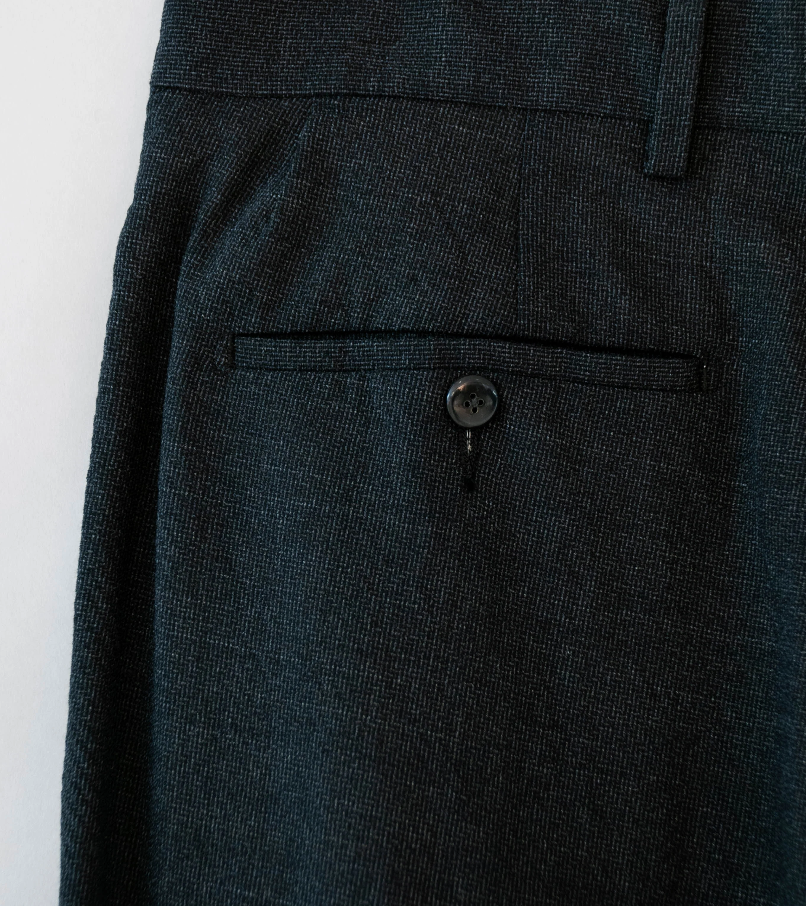 Niceness 'T.SCHENKER Flying V Mélange Herringbone Trousers' (Charcoal) - Image 5
