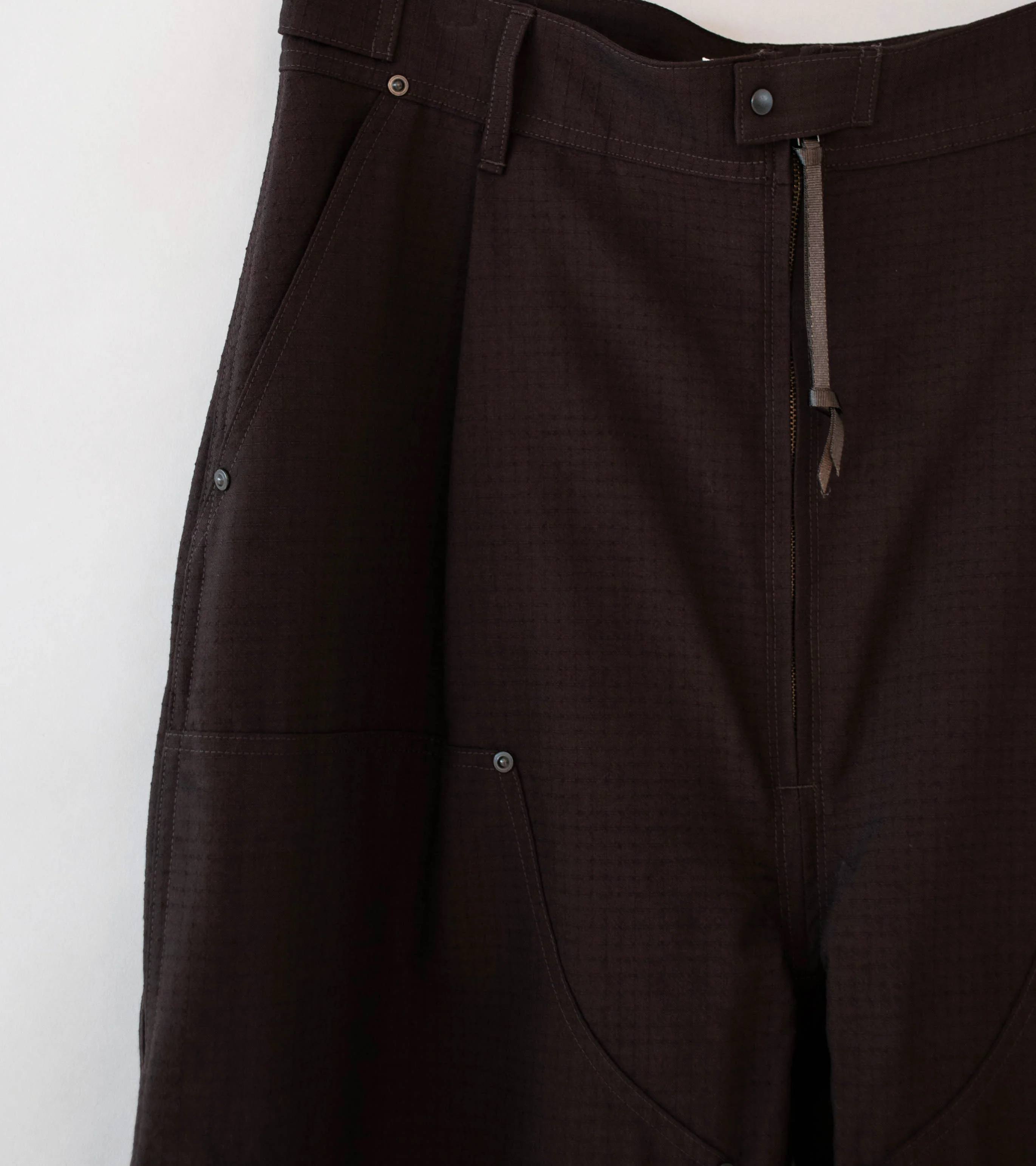 Product Twelve 'High Count Wool Ripstop Pants' (Brown) - Image 2