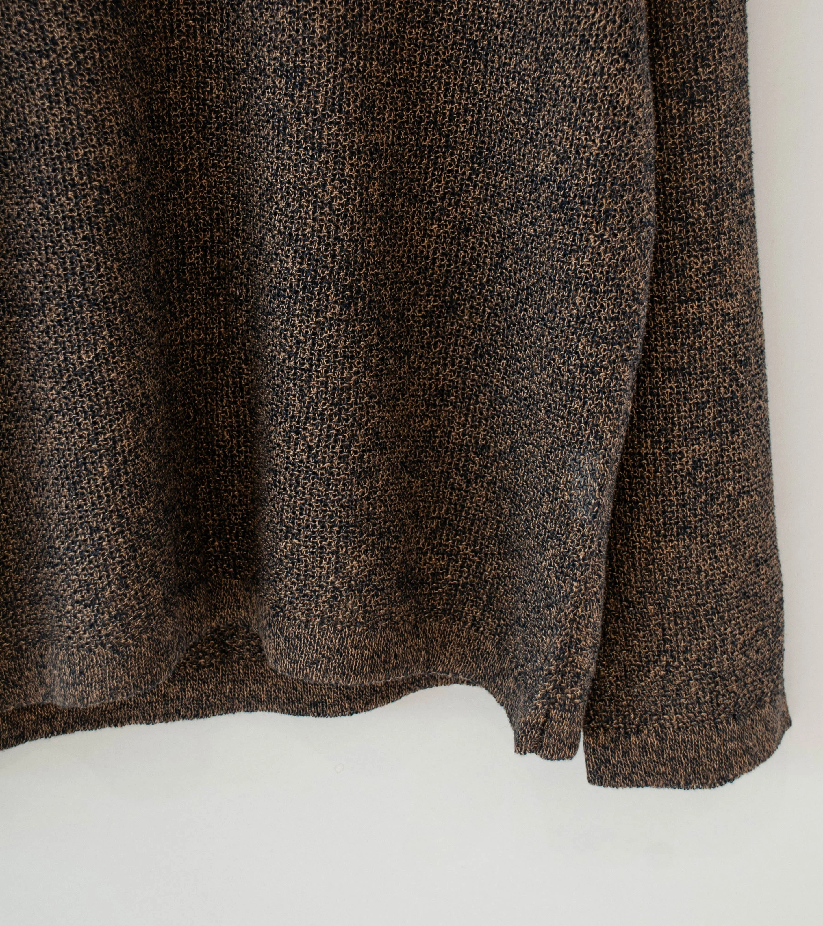 Seya 'Komorebi Sweater' (Indigo Mud Melange Large Gauge Kanoko Linen) - Image 3