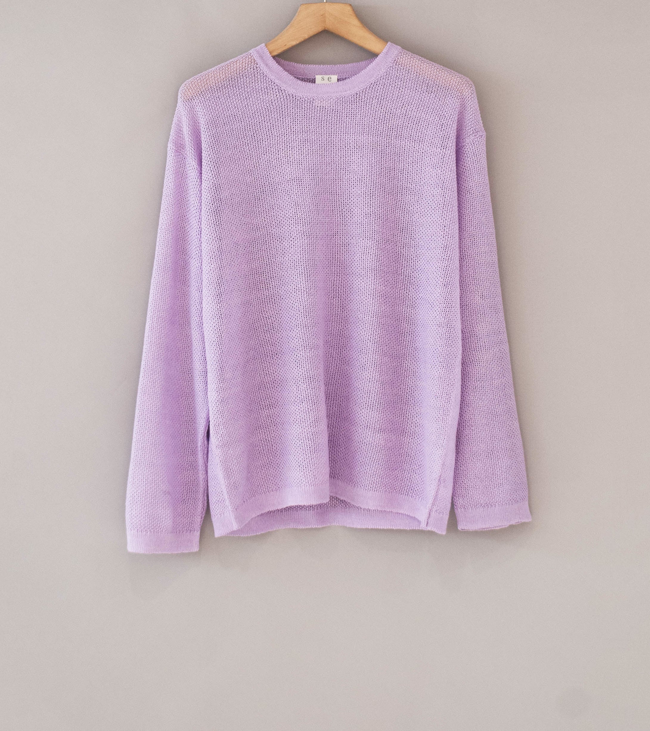 Seya 'Komorebi Sweater' (Sunset Mauve Large Gauge Kanoko Linen)