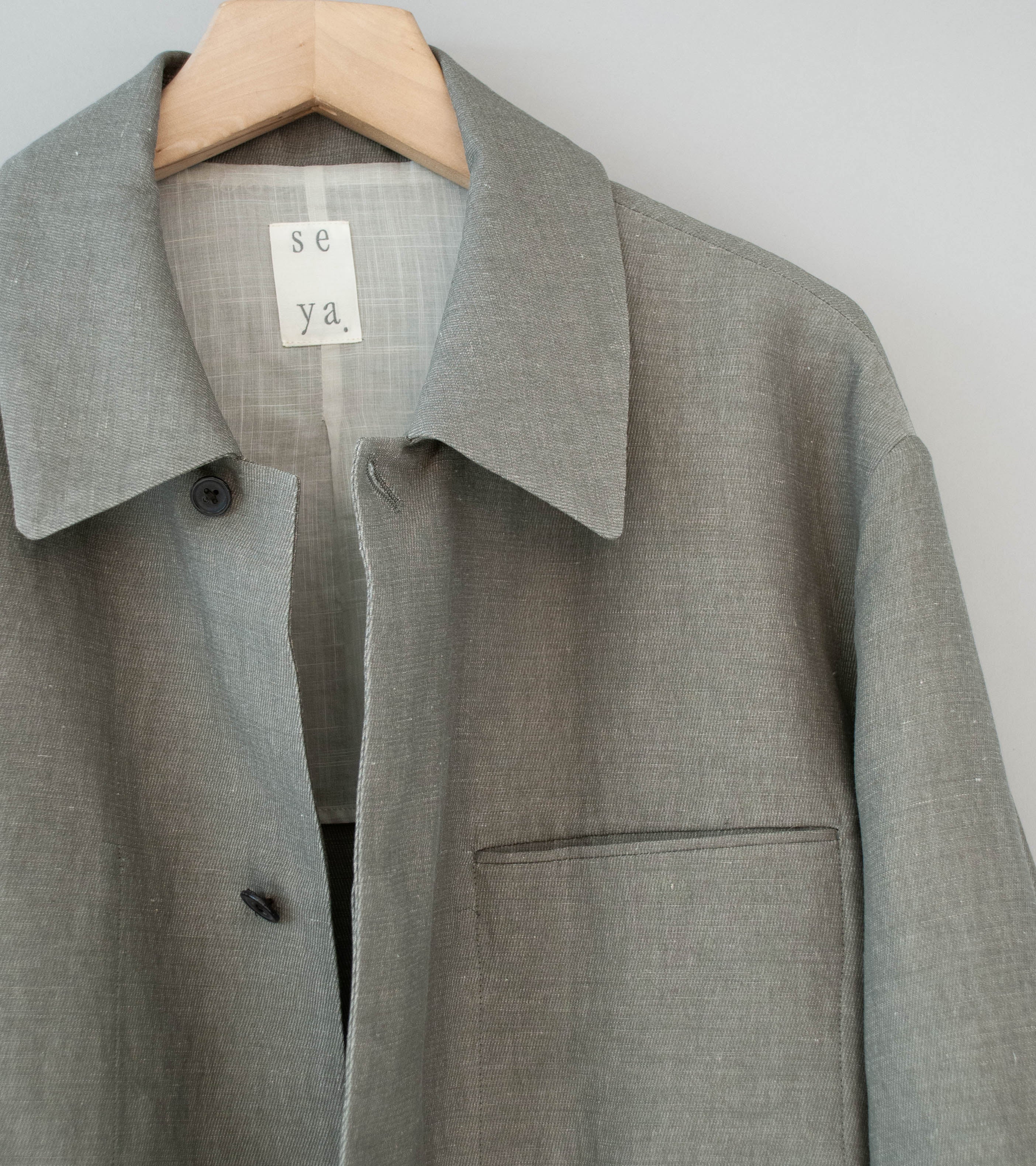 Seya 'Lao Blouson' (Clay Kersey Chambray Linen) - Image 3