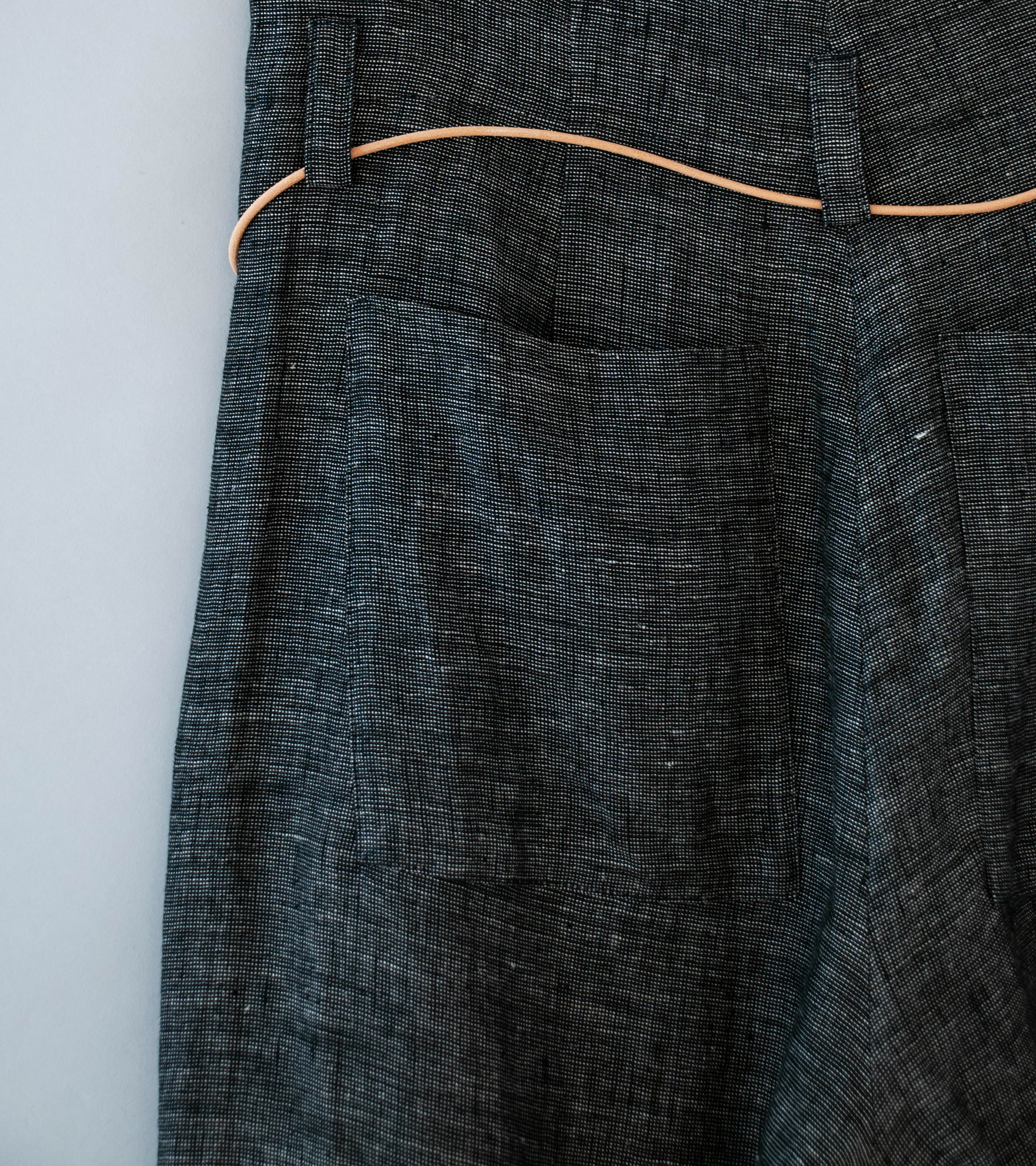 Seya 'Nam Ou River Trip Pants' (Black Mix Linen Mesh) - Image 7