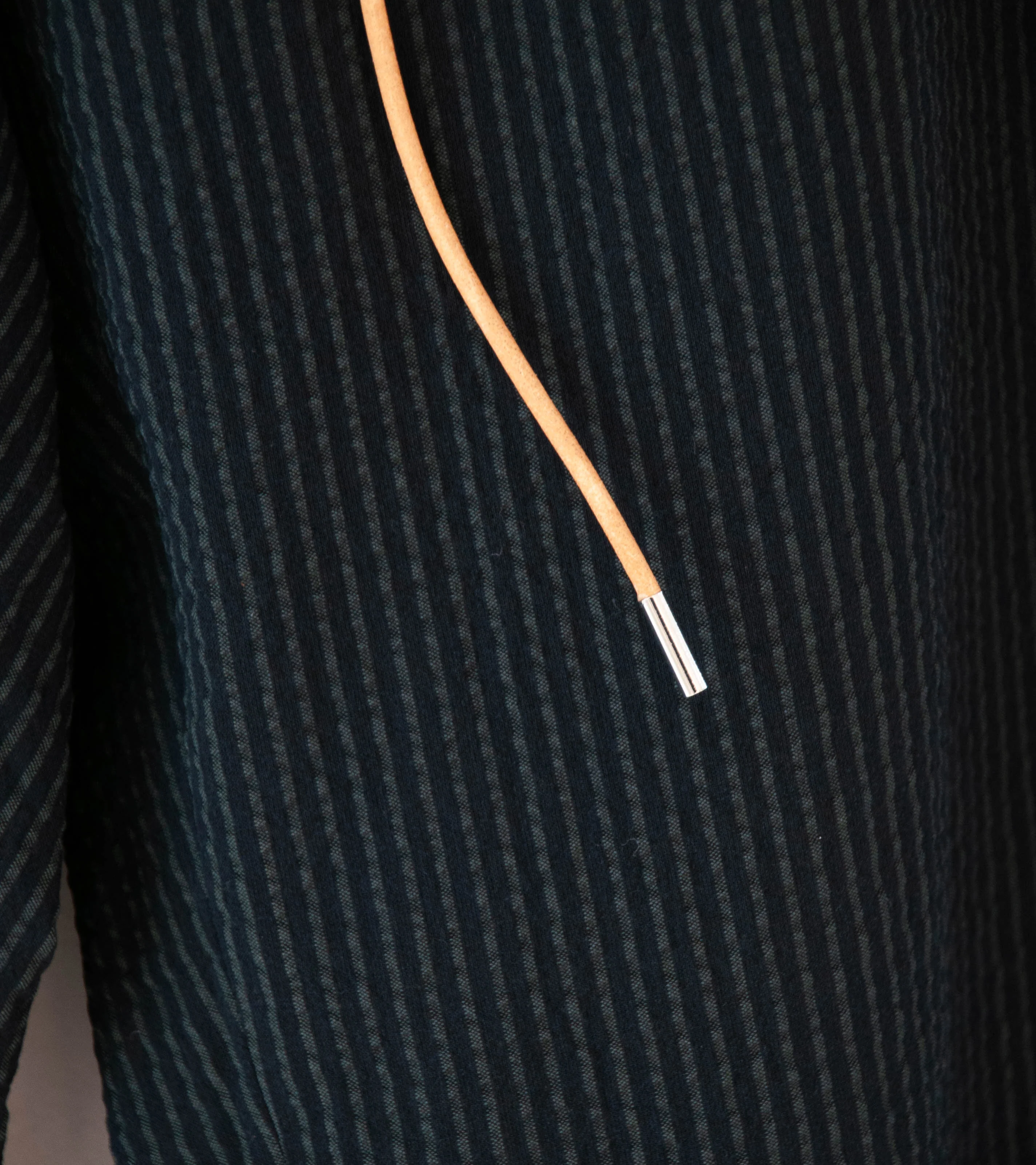 Seya 'Nam Ou River Trip Pants' (Navy Stripe Silk Seersucker) - Image 4