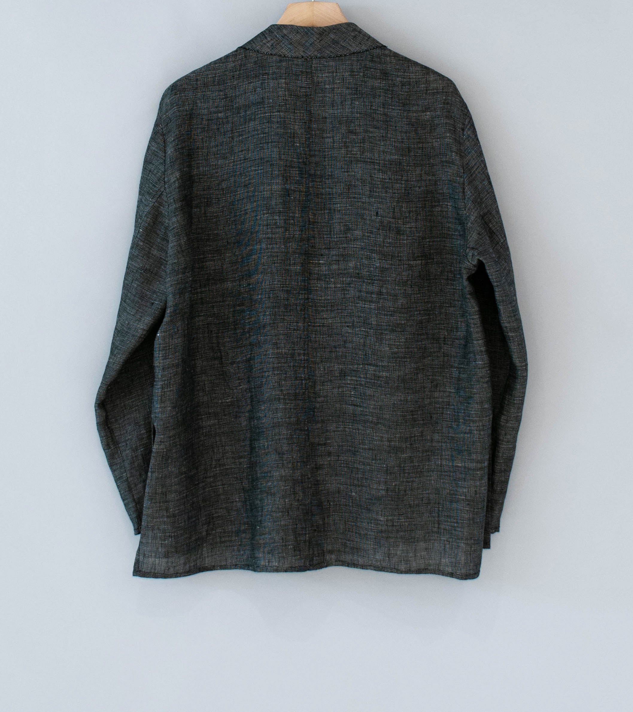 Seya 'Nam Ou Zero Jacket' (Black Mix Linen Mesh) - Image 6