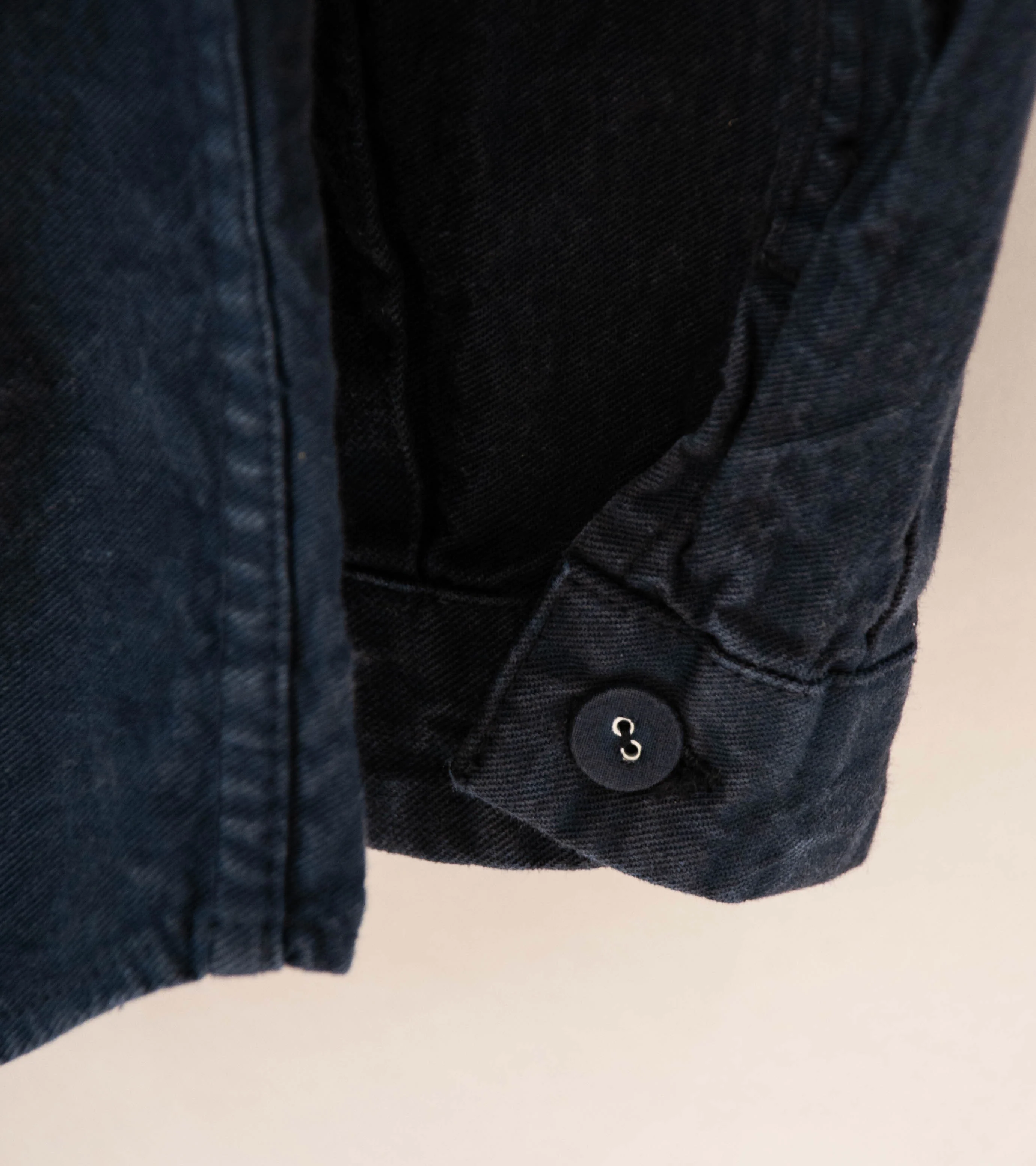 Tender 'Pleat Pocket Shirt' (Hadal Blue Cotton Drop Cloth) - Image 8