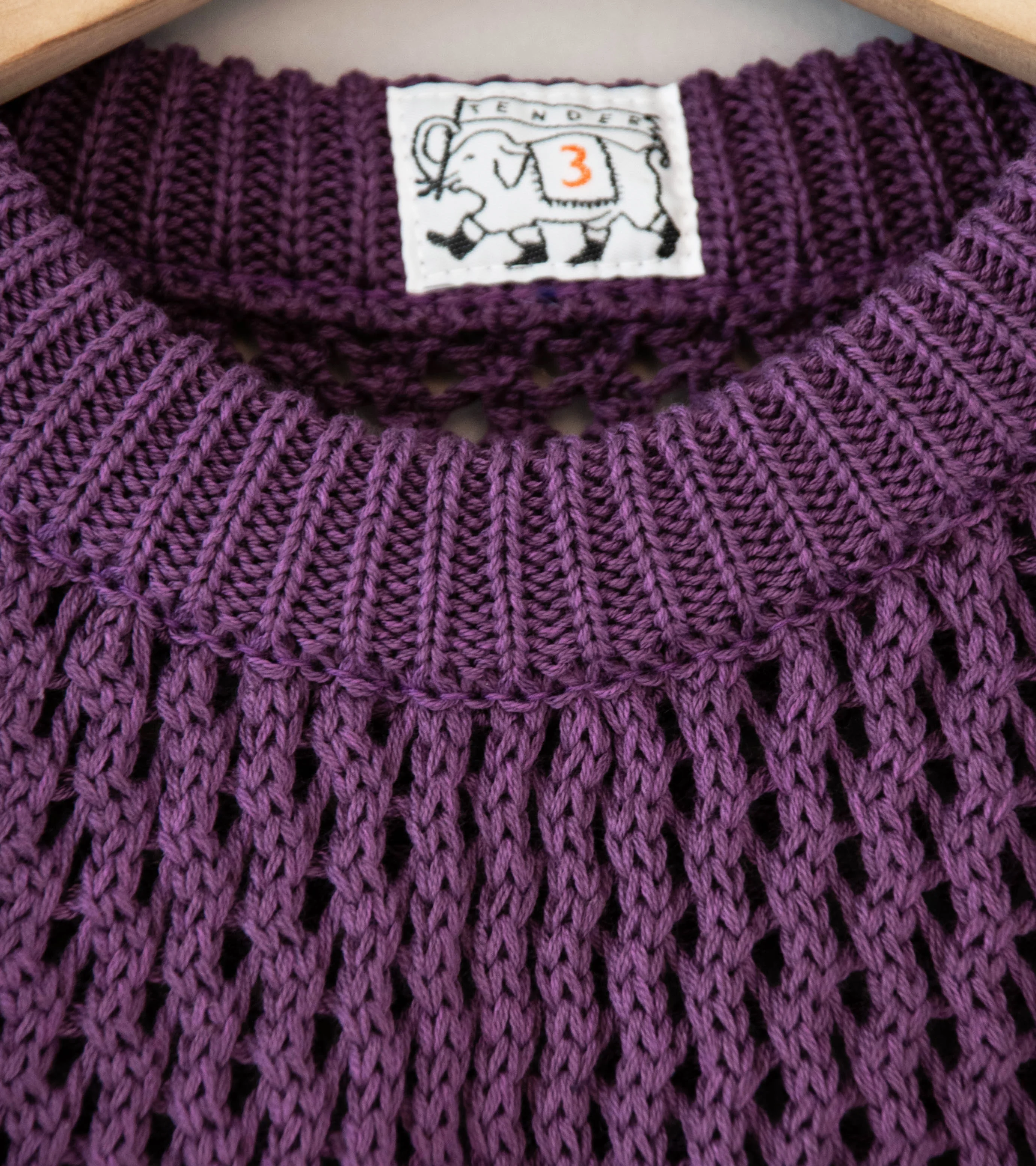 Tender 'String Pullover' (Purple Combed Cotton Yarn) - Image 7