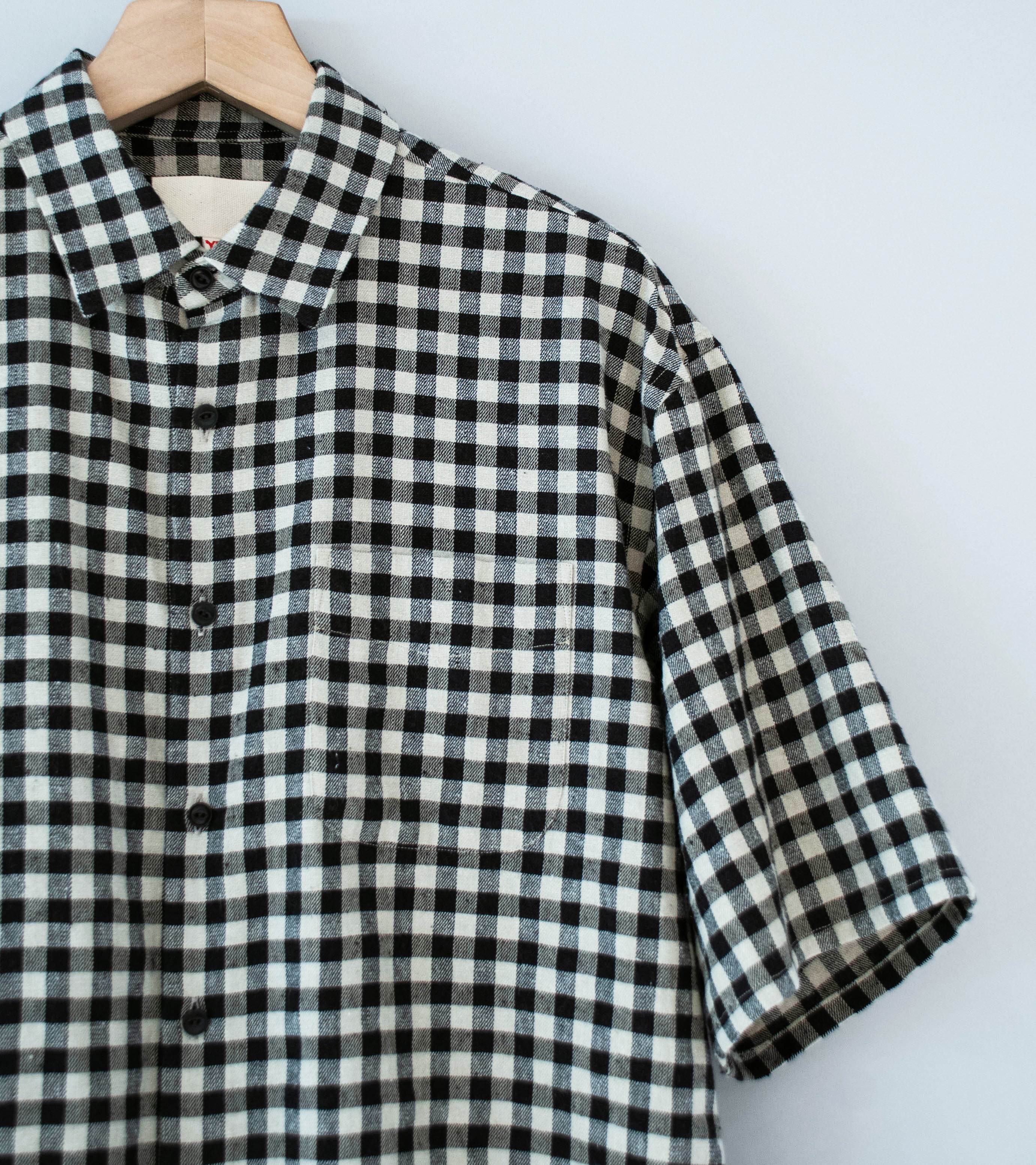 Yoko Sakamoto 'Regular Collar S/S Shirt' (Gingham) - Image 2